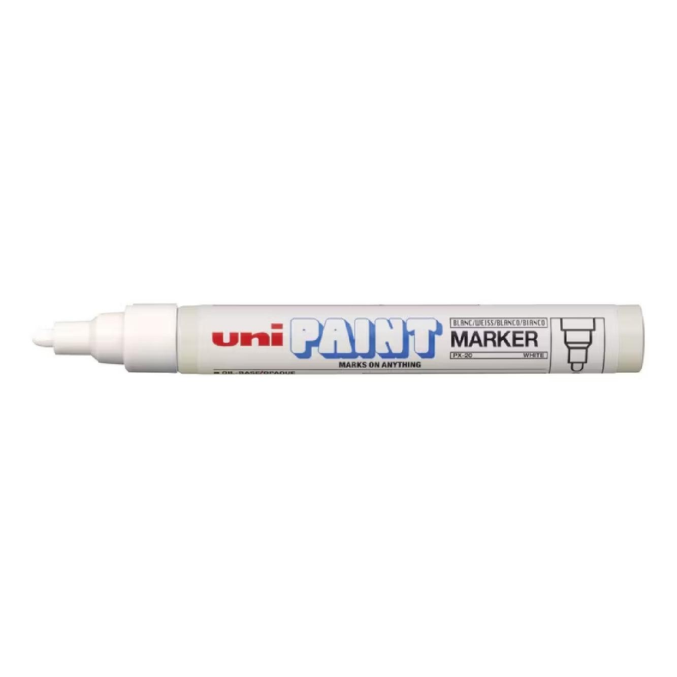 Uni PX-20 Paint Marker - White - Tyre Supplies Online