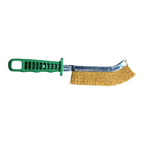 Curved Wire Hand Brush - Brass - Tyre Supplies Online